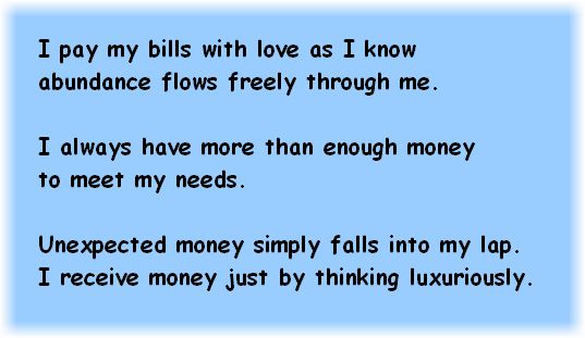 Positive Affirmations for Money