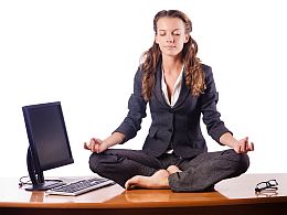 Woman deliberately creating inner peace