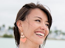 Happy woman laughing