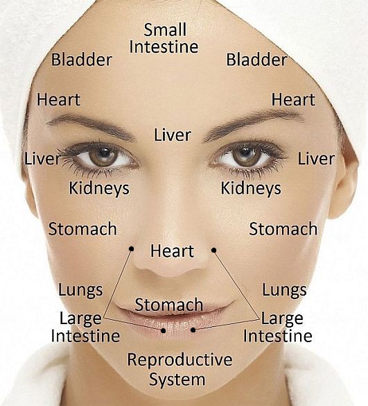 Chinese Medicine Face Reading Chart